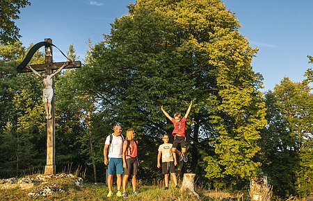 Familie am Kalvarienberg in Gosheim