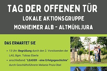 Einladung zum Tag der offenen Tür LAG Monheimer Alb AltmühlJura am 05.05.2024