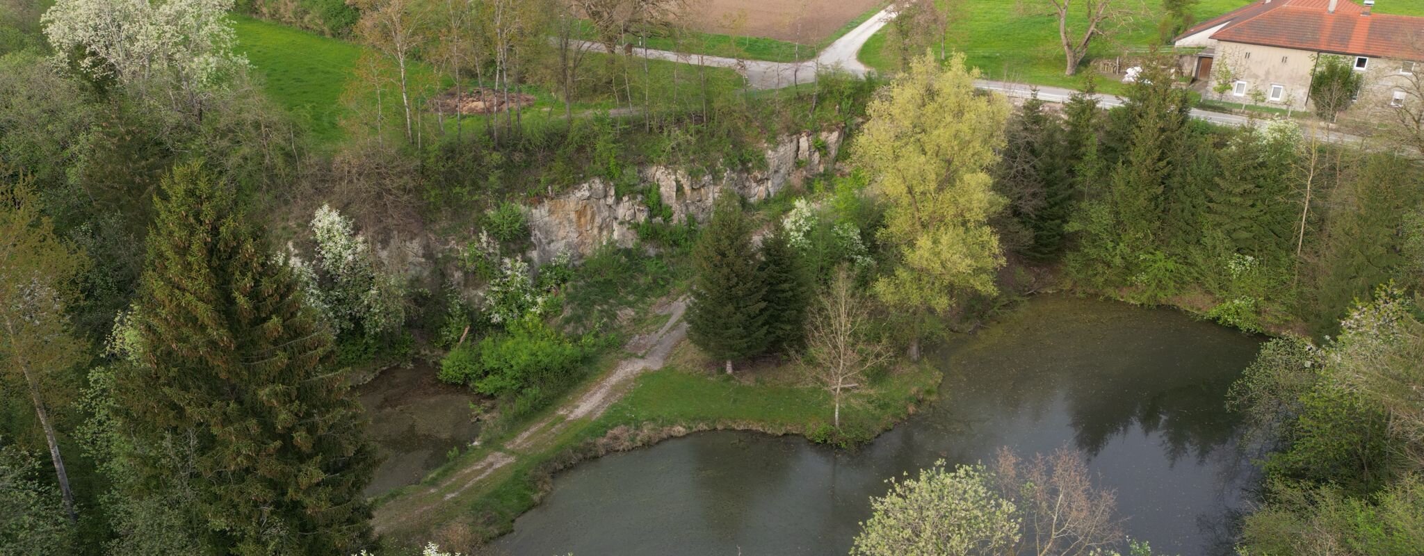 Suevit Bruch Otting aus der Vogelperspektive