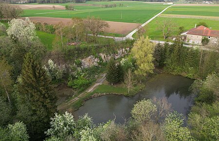 Suevit Bruch Otting aus der Vogelperspektive