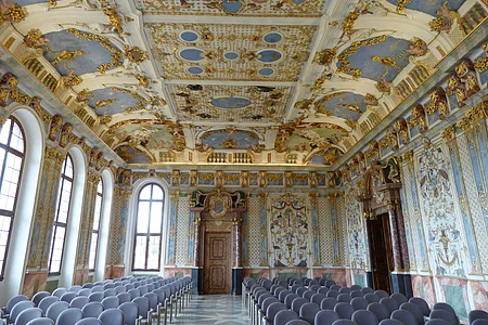 Blick in den prachtvollen Kaisersaal im ehemaligen Kloster Kaisheim.
