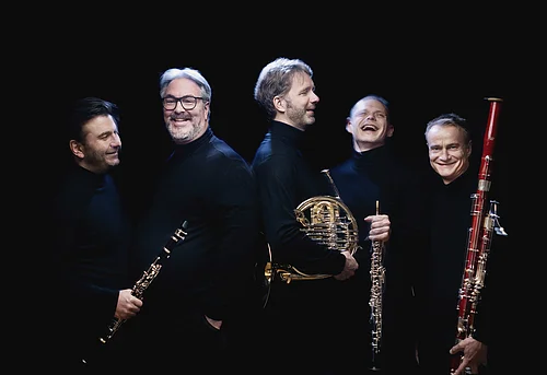 Ensemble 4.1 Die fünf Musiker des Ensemble 4.1 mit ihren Instrumenten.