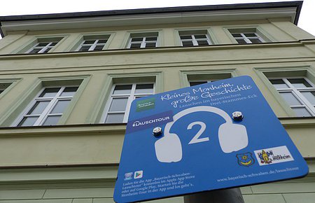 Lauschpunkt 2 der Lauschtour "Kleines Monheim, große Geschichte"