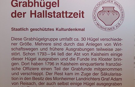 Grabhügel der Hallstattzeit - Infotafel