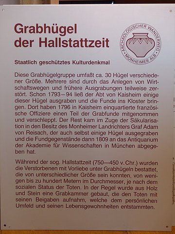 Grabhügel der Hallstattzeit - Infotafel