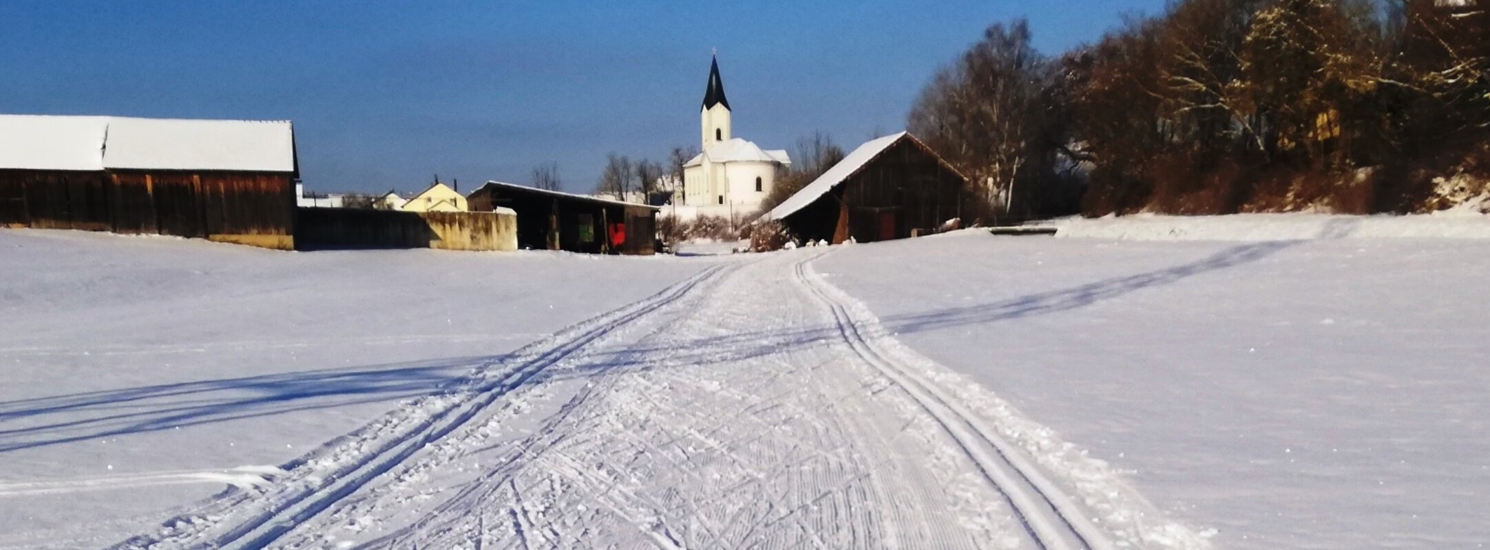 Langlauf in der Monheimer Alb - Einstieg in Wittesheim